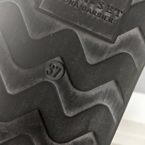 TWIN-SET Simona Barbieri Leather/Wool Sweater knit Hidden wedge Boho boot 37/6us - Picture 5 of 6